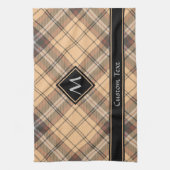 Beige en bruine Tartan Theedoek (Verticaal)