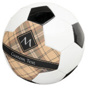 Beige en bruine Tartan Voetbal (Drie kwart)