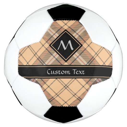 Beige en bruine Tartan Voetbal (Voorkant)