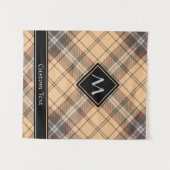 Beige en bruine Tartan Wandkleed (Voorkant (horizontaal))