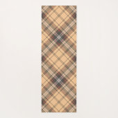 Beige en bruine Tartan Yogamat (Achterkant)