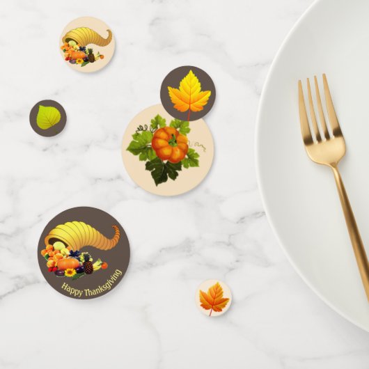 Beige en bruine Thanksgiving tafel Confetti (Groep)