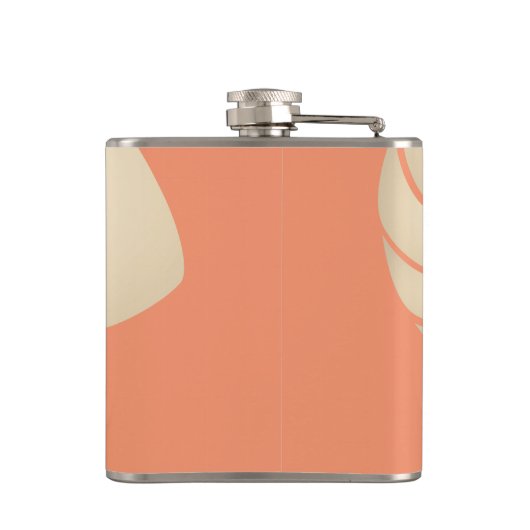 Beige en Coral Nautilus Shell met Monogram Heupfles (Achterkant)