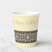 Beige en Cream Fancy Papieren Bekers (Links)