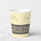 Beige en Cream Fancy Papieren Bekers (Rechts)