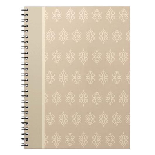 Beige en Crème Kanten Notitieboek (Voorkant)