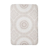 Beige en crème Mandala patroon Badmat (Voorkant Verticaal)