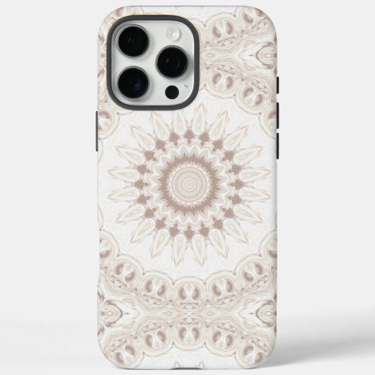 Beige en crème Mandala patroon Case-Mate iPhone Case (Achterkant)