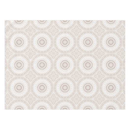Beige en crème Mandala patroon Tafelkleed (Voorkant (Horizontaal))