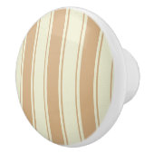 Beige en crème tikkende strepen keramische knop (Rechts)