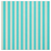 Beige en Dark Turquoise Lined/Striped Pattern Stof (Swatch)