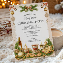 Beige en dennen groen lint Kerstfeest
