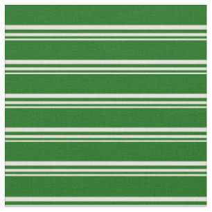 Beige en donkergroene lijnen/Stripes Patroon Stof