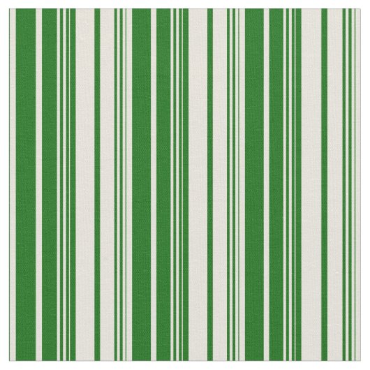 Beige en donkergroene strips stof (Close Up)