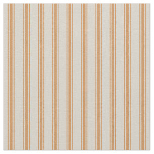 Beige en gebrande Sinaasappel Classic Ticking Stri Stof