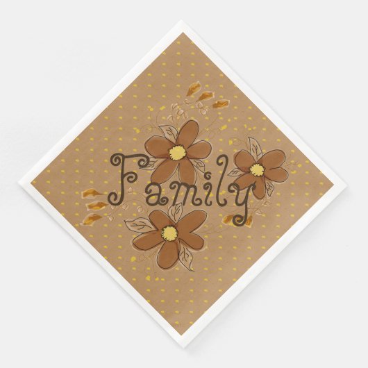 Beige en Geel Servetten (Hoek)