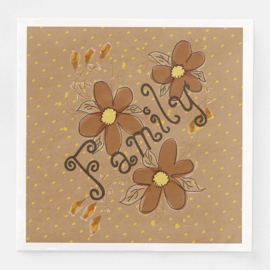 Beige en Geel Servetten (Voorkant)