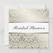 Beige en Gele Bridal Shower Invitation Kaart (Achterkant)