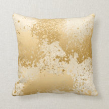 Beige en Gold Paint Splatter