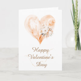 beige en gouden elegante valentijnkaart feestdagen kaart