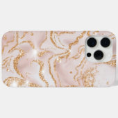 Beige en gouden marmeren patroon Case-Mate iPhone case (Achterkant (horizontaal))