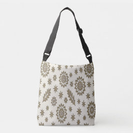 Beige en Gouden Sterren Schoudertas Crossbody Tas