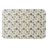 Beige en Gray Modern Polka Dots Badmat (Voorkant)