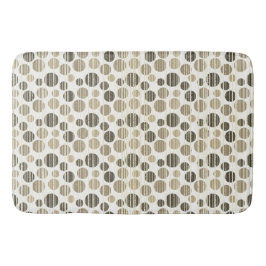 Beige en Gray Modern Polka Dots Badmat