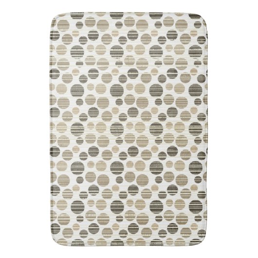 Beige en Gray Modern Polka Dots Badmat (Voorkant Verticaal)