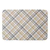 Beige en grijs pllaid badmat (Voorkant)