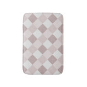 Beige en Grijze Geometrische Patchwork Patroon Obl Badmat (Voorkant Verticaal)