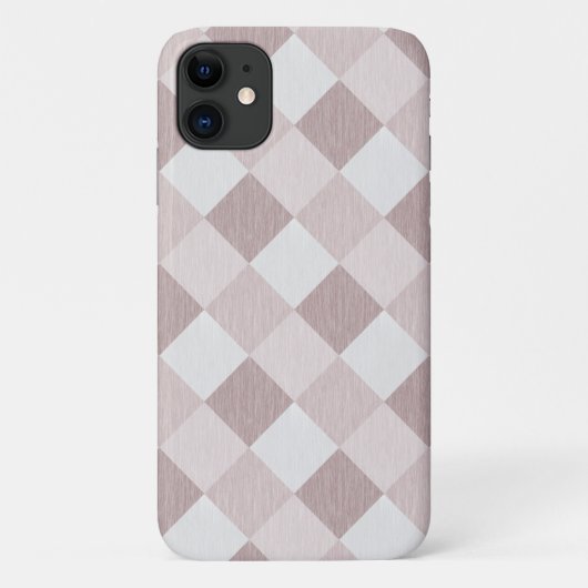 Beige en Grijze Geometrische Patchwork Patroon Obl Case-Mate iPhone Case (Achterkant)