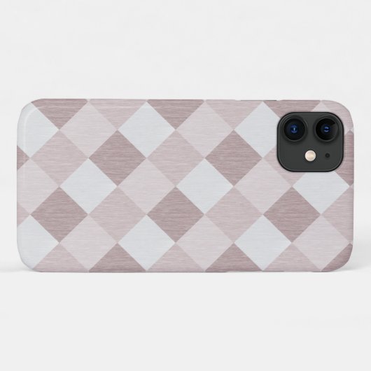 Beige en Grijze Geometrische Patchwork Patroon Obl Case-Mate iPhone Case (Achterkant (horizontaal))
