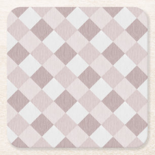 Beige en Grijze Geometrische Patchwork Patroon Obl Kartonnen Onderzetters