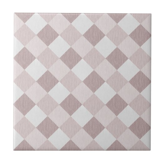 Beige en Grijze Geometrische Patchwork Patroon Obl Tegeltje (Voorkant)