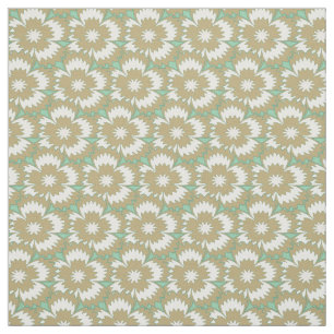 beige en groene floraal Dianthus Barbatus Stof