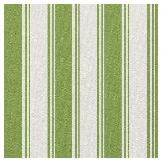Beige en groene gekleurde striped/Lined Pattern Stof (Close Up)