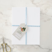 Beige en Groene Kerstmis Groet Label Cadeaulabel (Met Touw)