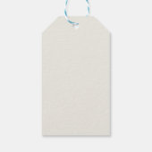 Beige en Groene Kerstmis Groet Label Cadeaulabel (Achterkant)