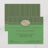 Beige en groene strips-stellen kaart (Voorkant / Achterkant)