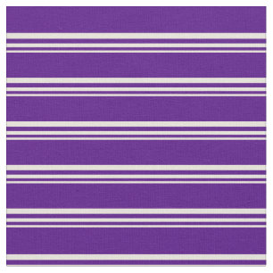 Beige en Indigokleurige Stripes Patroon Stof