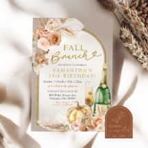 Beige en ivoor boho herfst brunch verjaardag