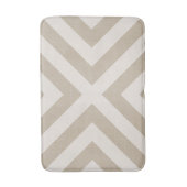 Beige en Ivoor X Chevron | Moderne boerderij Badmat (Voorkant Verticaal)