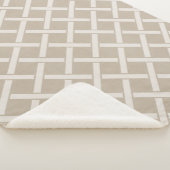 Beige en Ivoorrooster | Moderne boerderij Sherpa Deken (3/4)