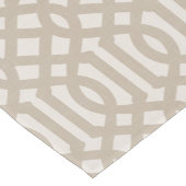 Beige en Ivory Trellis | Moderne bosbouw Korte Tafelloper (Hoek)