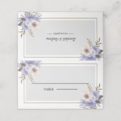 Beige en Lavender Flowers Plaatskaartje (Buitenkant ongevouwen)