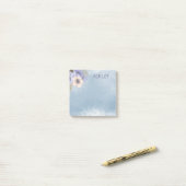 Beige en lavender Flowers Post-it® Notes (Op bureau)