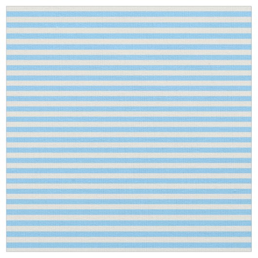 Beige en Light Sky Blue Striped Pattern Stof (Close Up)