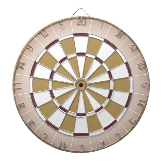 Beige en Maroon Dartboard Dartbord (Voorkant)