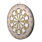 Beige en Maroon Dartboard Dartbord (Voorkant Rechts)